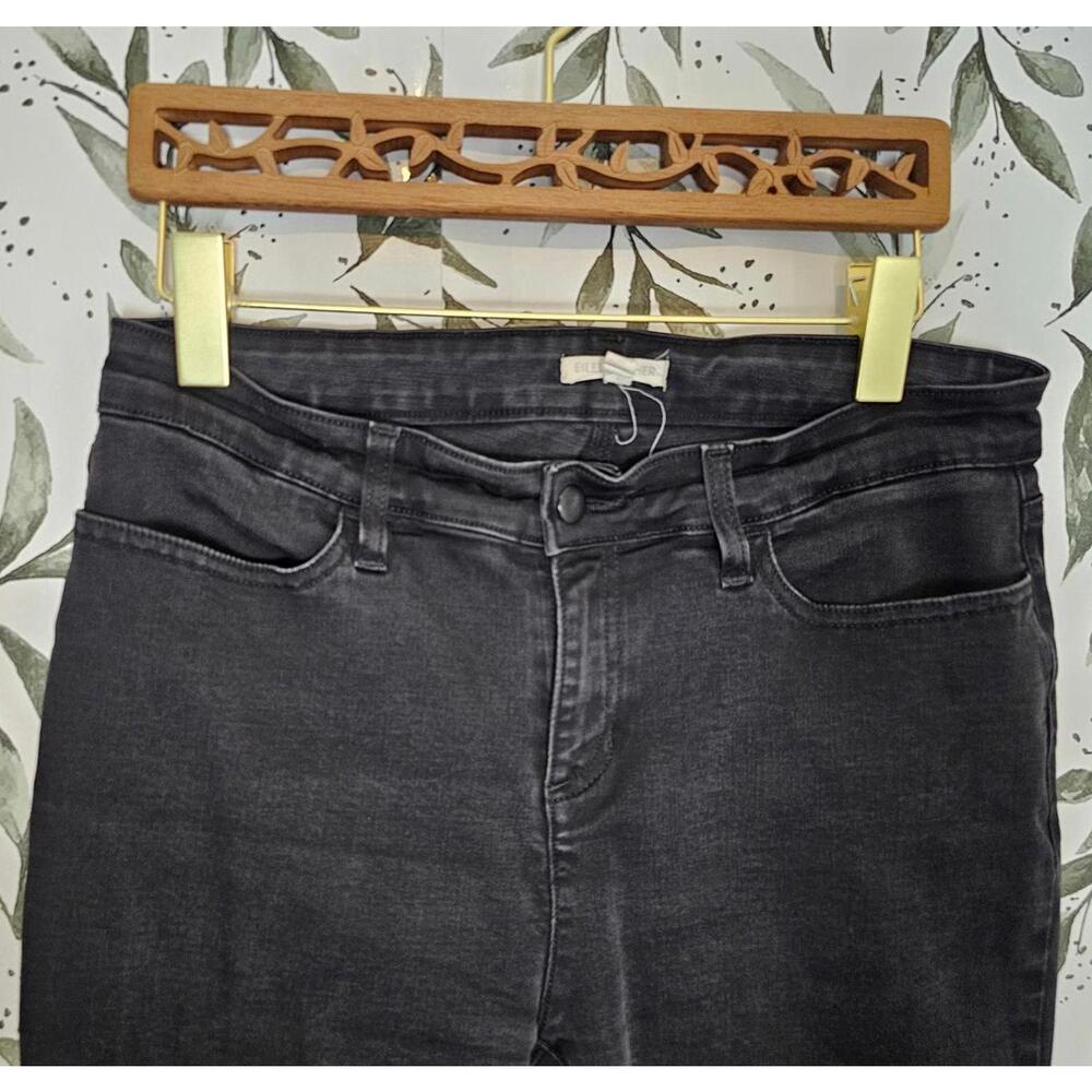 Eileen Fisher Jeans Black Womens Size 14p Soft Skinny